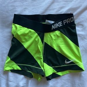 Green Nike Pro Spandex